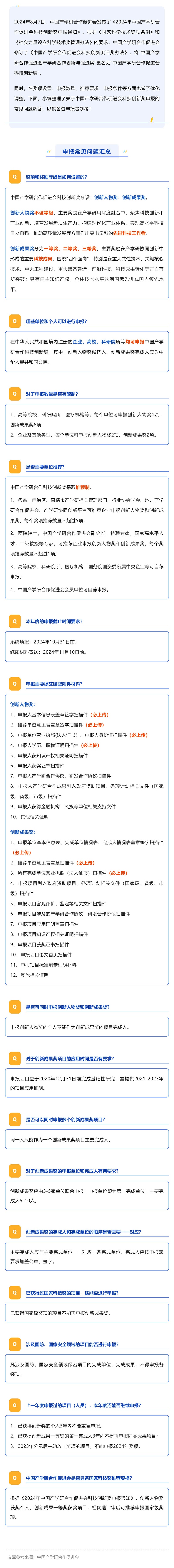 Q&A｜中国产学研合作促进会科技创新奖申报常见问题汇总_壹伴长图1